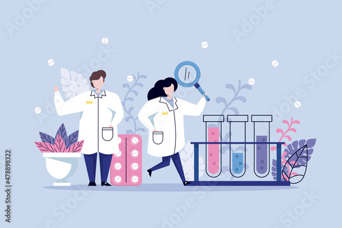 Science - Laboratory design illustration