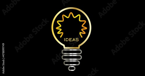 animated teamwork education ideas logo on dark background