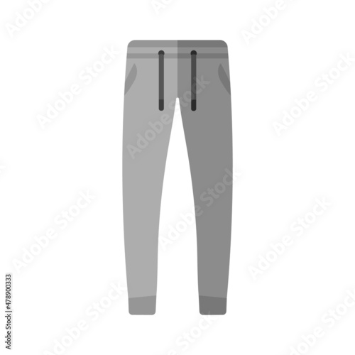 Vector Flat Design Tracksuit Trousers. Vector illustration