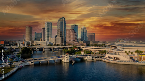 Aerial View Of The City Of Tampa  Florida