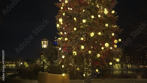 Colorado Springs, USA - Christmas Lights at The Broadmoor Hotel photo