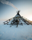 Winter nomadic living in tundra