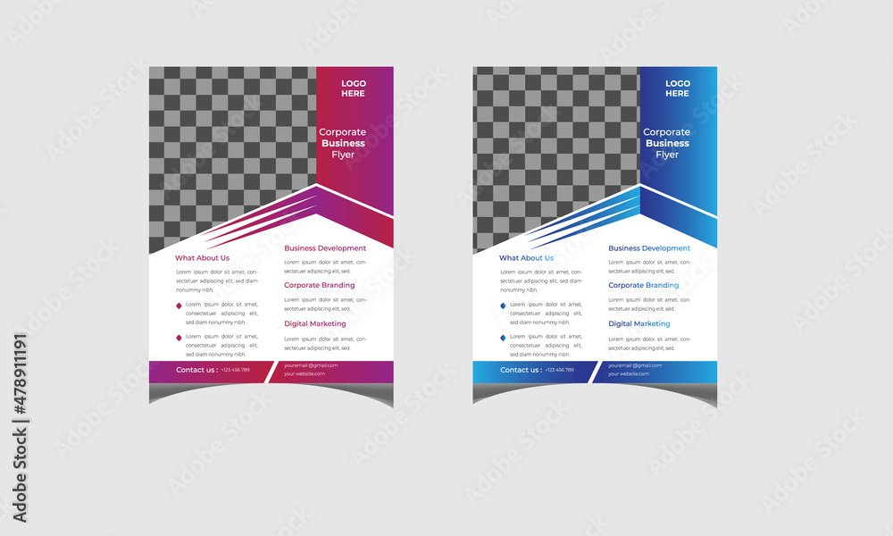 Modern flyer design vector  template for business presentation