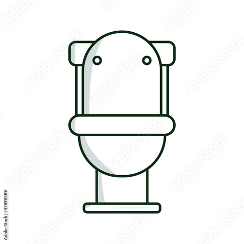 toilet sit icon. Toilet bowl cartoon drawing. vector illustration.