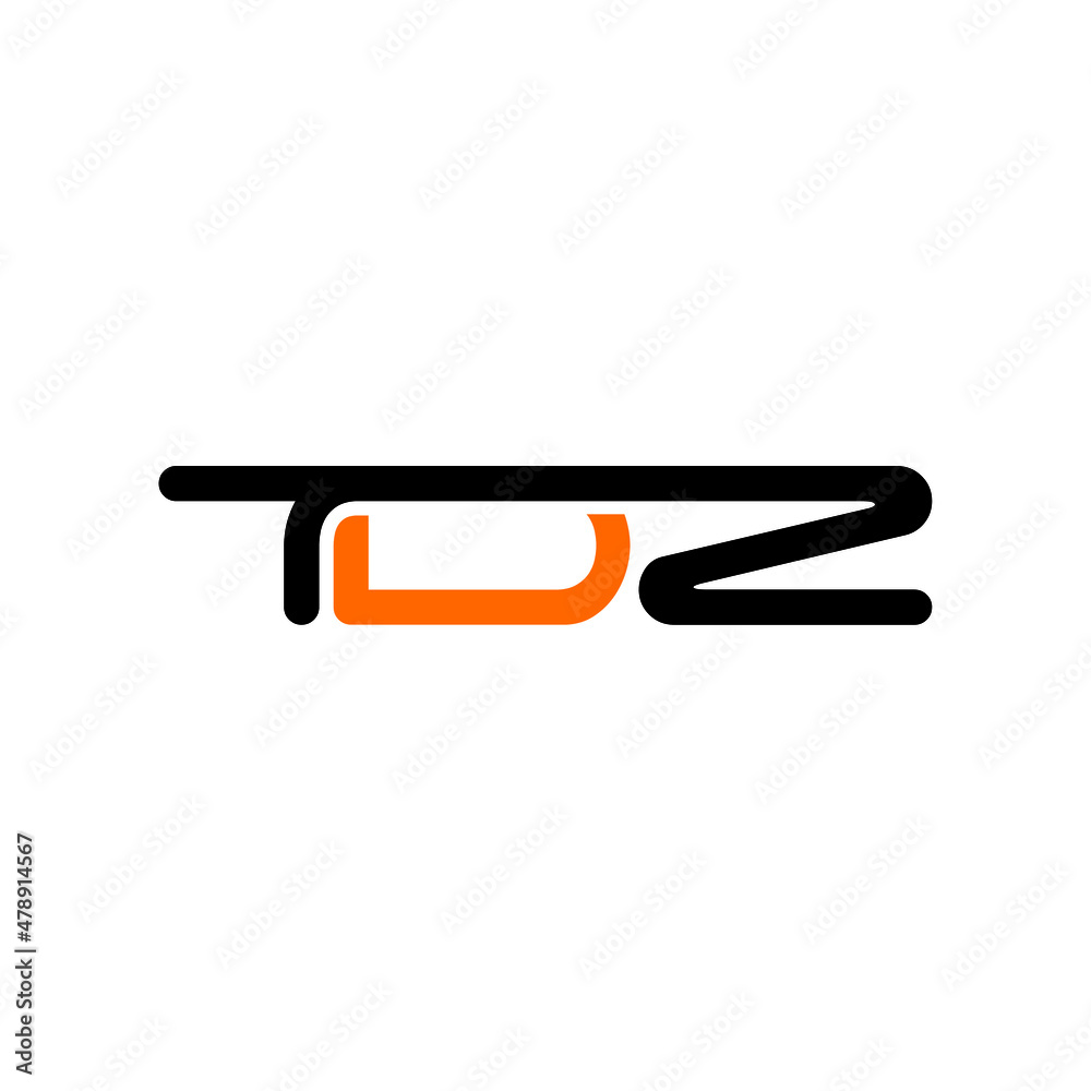 TDZ Letter Initial Logo Design Template Vector Illustration