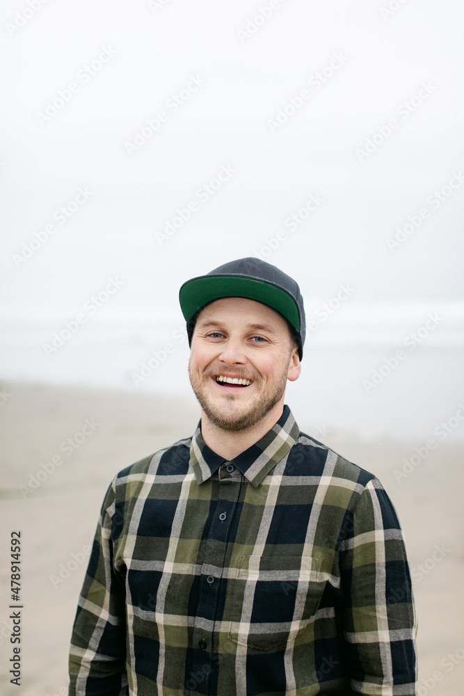 Smiling Man on Beach Smiling Man on Beach