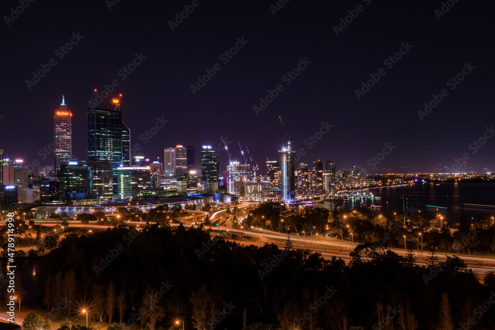 Obraz premium Kings Park at Night using NiSi Night Filter