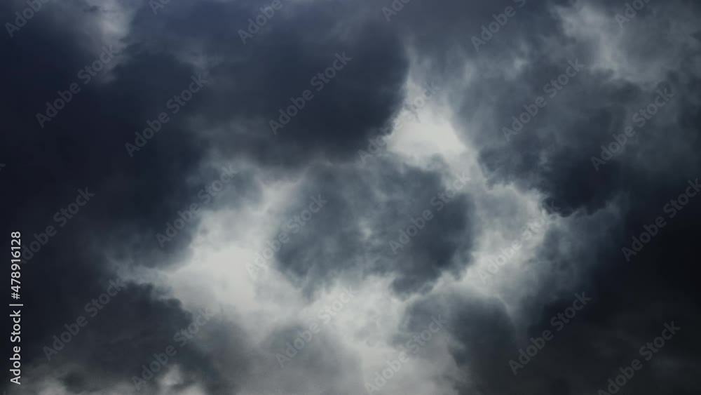 POV Thunderstorm Clouds With Lightning 4K
