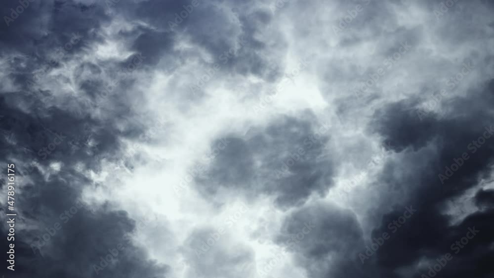 a flash of lightning in a dark cloud 4K. a flash of lightning in a dark cloud 4K.