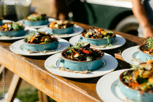Vegetarian Catering at a Wedding photo
