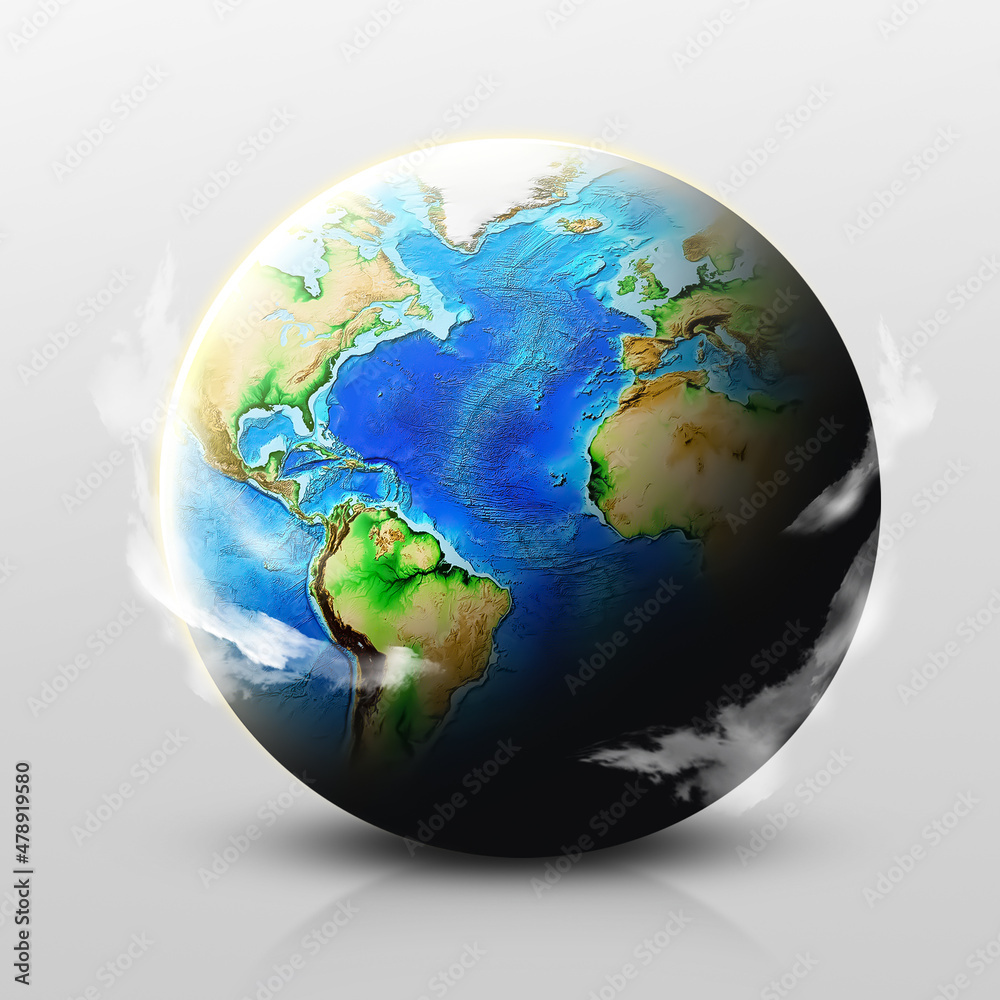 Fototapeta premium globe isolated on white