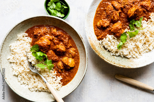 Chicken curry dinner