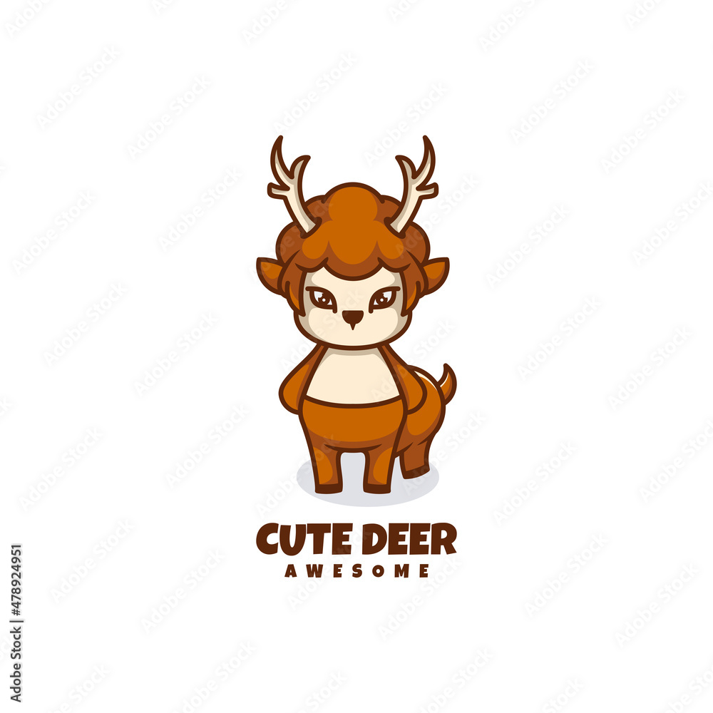 Illustration vector graphic of Cute Deer, good for logo design