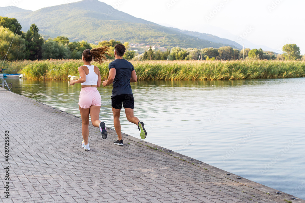 Couple Running Outside Couple Running Outside