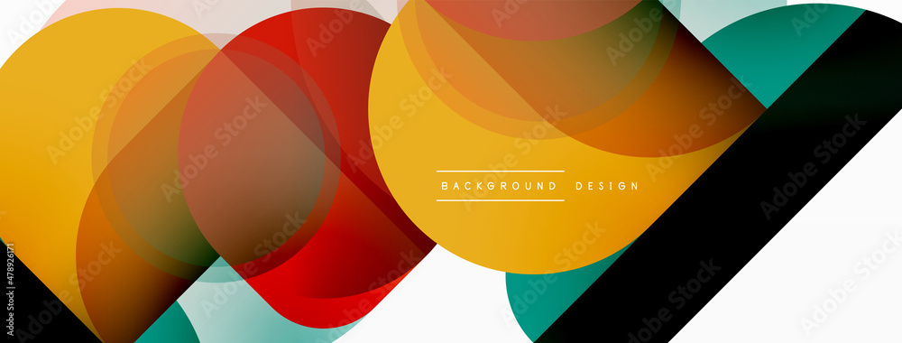 Round triangle shapes lines and circles. Geometric vector illustration for wallpaper banner background or landing page Round triangle shapes lines and circles. Geometric vector illustration for wallpaper banner background or landing page