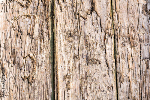 Aged wooden timbers from an abandoned dock . Ideal background design element.