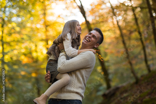 Family portrait. Father with daughter  photo