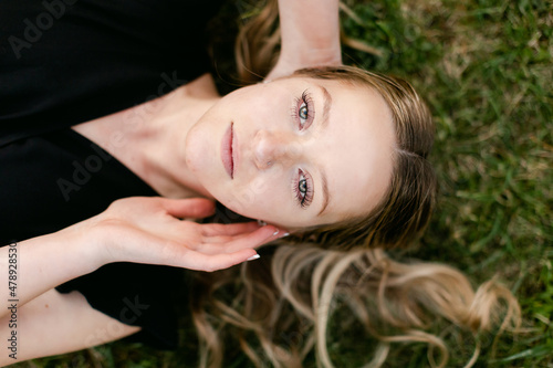 Closeup of Beautiful Teen's Face photo