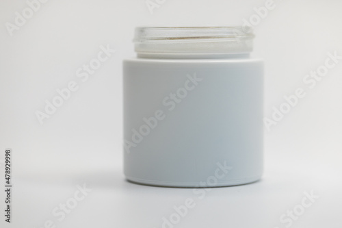 white glass container