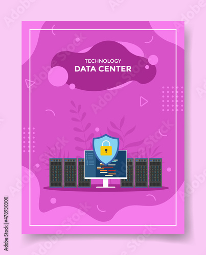 data center technology for template of banners, flyer, books, and magazine cover