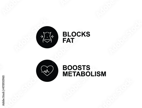 blocks fat boosts metabolism logo  photo