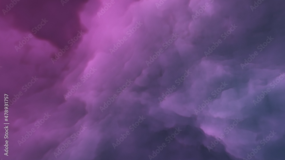 Fototapeta premium nebula gas cloud in deep outer space, science fiction illustrarion, colorful space background with stars 3d render