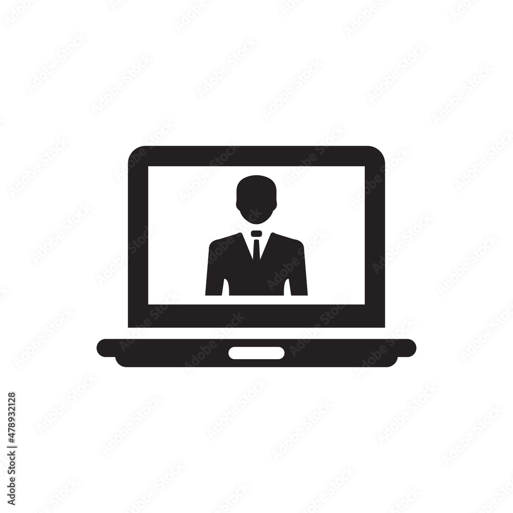 Video conference icon ( vector illustration ) Video conference icon ( vector illustration )