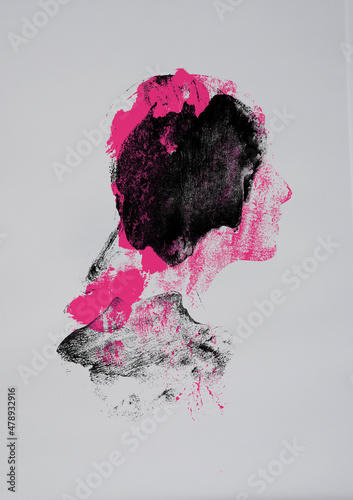 Obscured Head Portrait Illustration photo