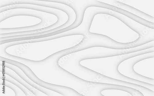 Abstract seamless white background with waves. Abstract papercut and multi layer cutout geometric pattern 3d papercut background. Abstract soft white background with waves, textured Papercut