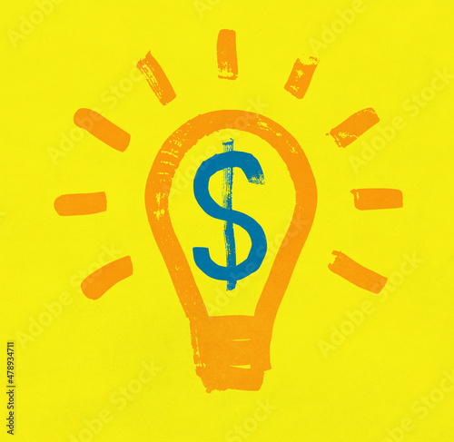 Lightbulb and Dollar Sign