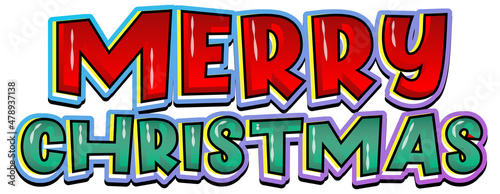 Merry Christmas font logo banner