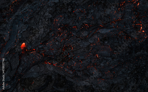 Crater of active volcano