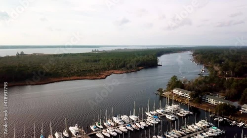 Marina along the Neuse River near Beaufort NC, North Carolina photo