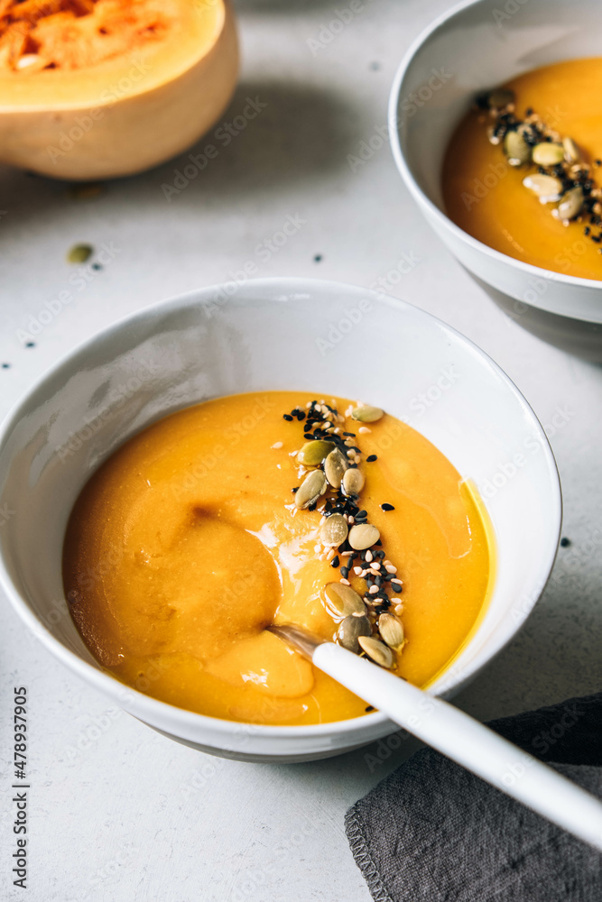 Creamy pumpkin and lentil soup Creamy pumpkin and lentil soup