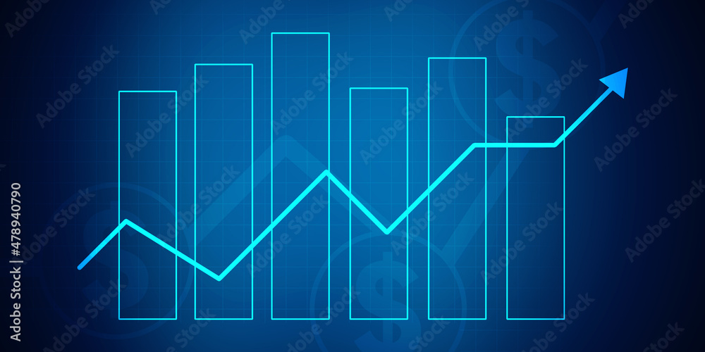Obraz premium 2d rendering Stock market online business concept. business Graph 