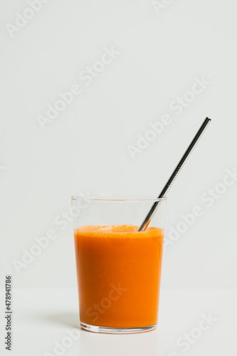 Healthy detox carrot juice photo