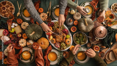 Thanksgiving day gathering photo
