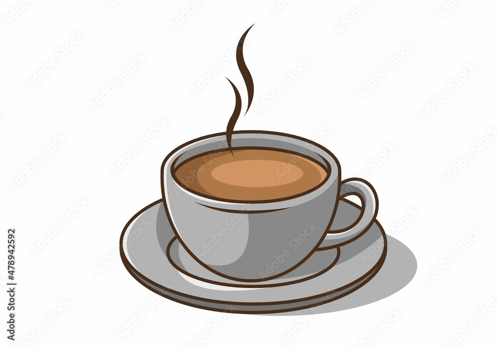 Flat cute design of coffee cup Flat cute design of coffee cup