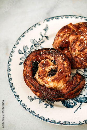 French Pain aux raisins photo