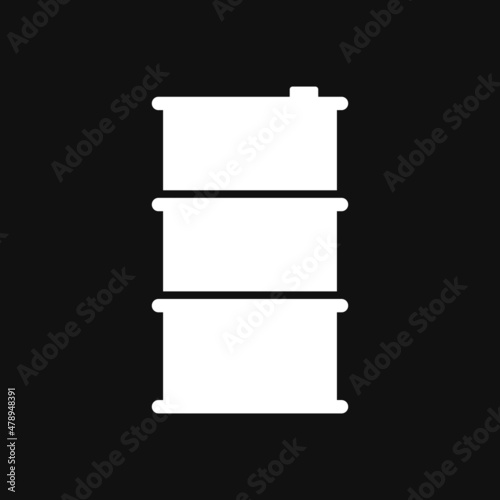 Oil barrel icon on grey background