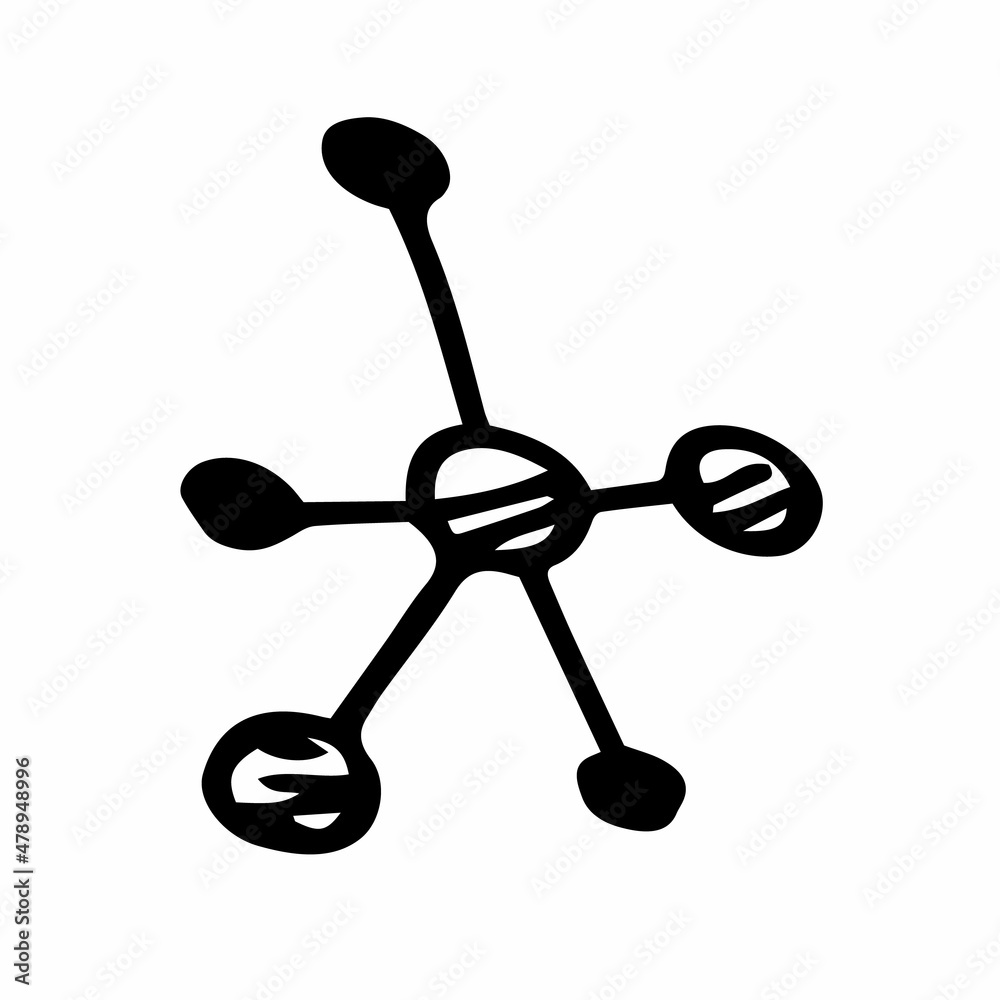 molecule doodle style molecule doodle style