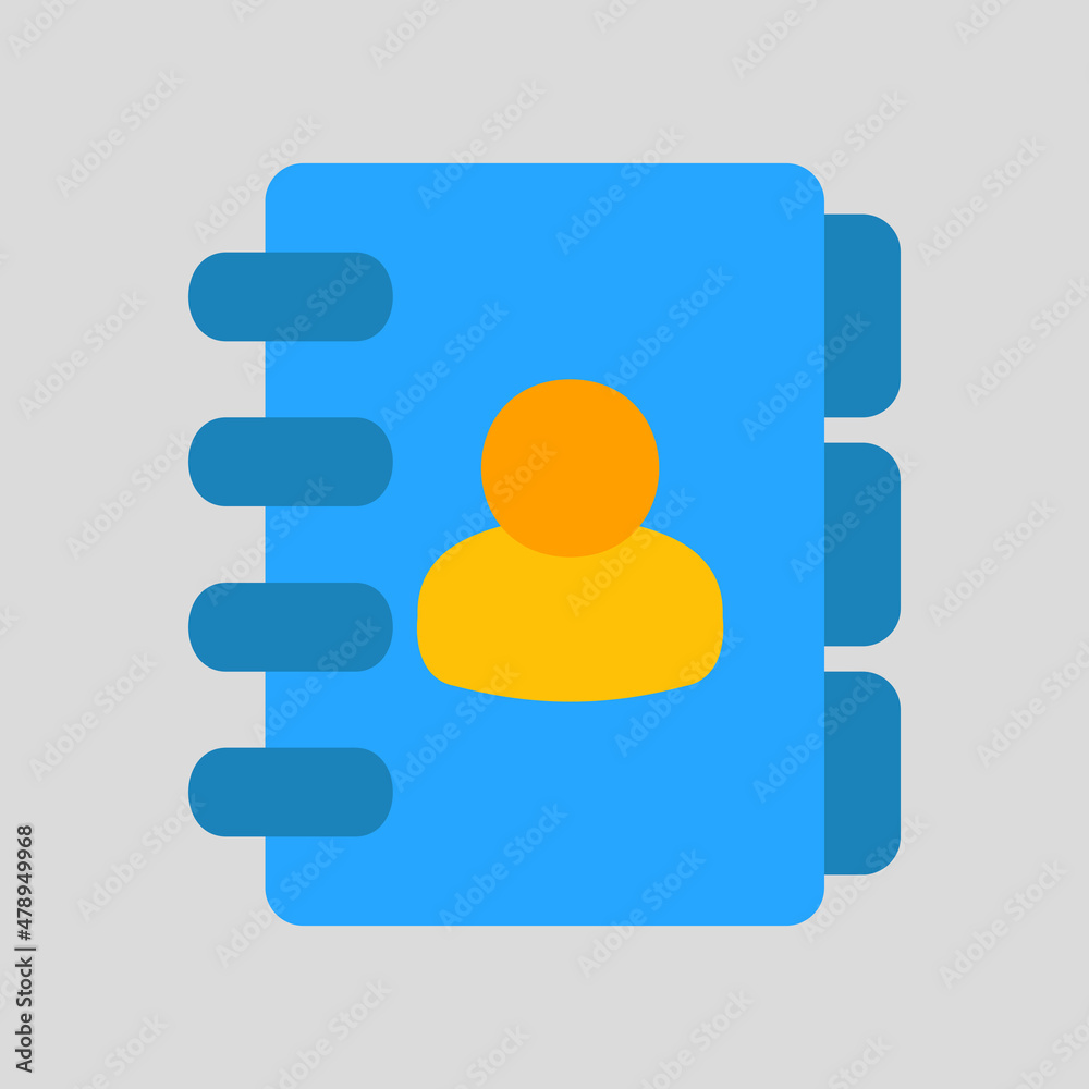 Contacts icon in flat style about social media, use for website mobile app presentation Contacts icon in flat style about social media, use for website mobile app presentation