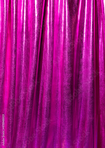 Shiny pink curtain photo