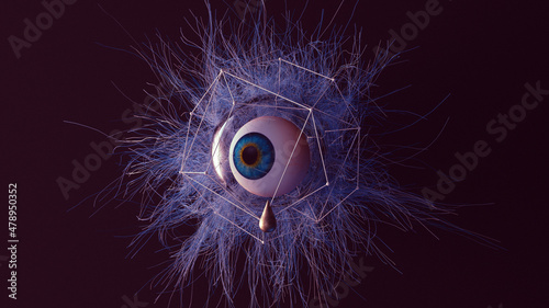 3D sci-fi eye photo