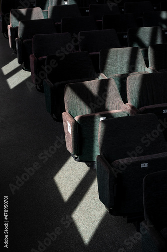 Auditorium seats with shadows  photo