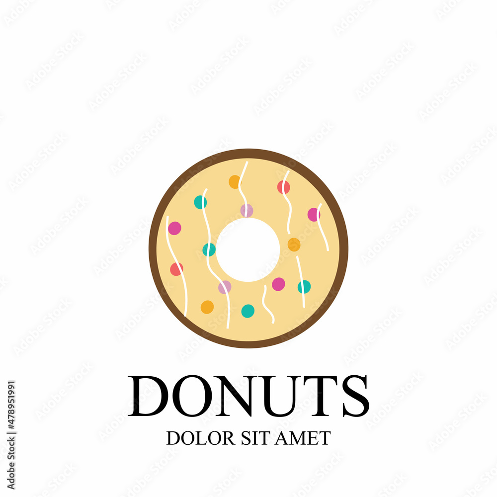 Donuts illustration logo vector template Donuts illustration logo vector template