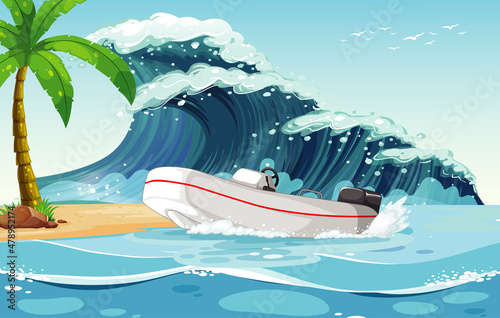 Dinghy boat at the beach
