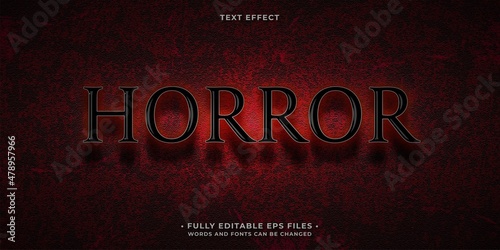 horror text effect editable eps cc
