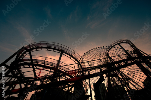 Dramatic roller coaster photo