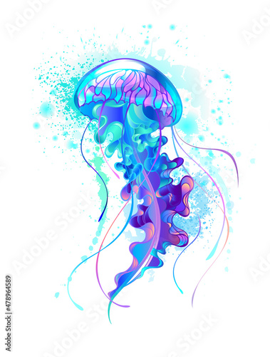 Big blue jellyfish